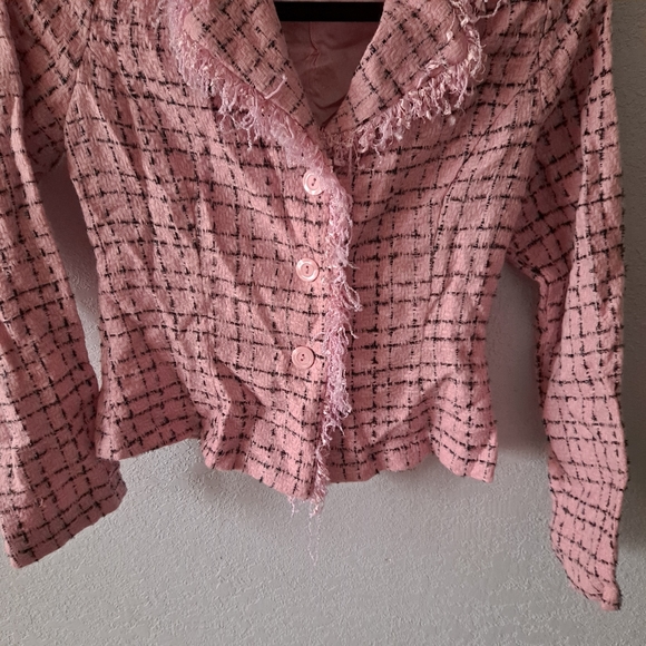 Vintage Pink Tweed Blazer - Picture 3 of 6